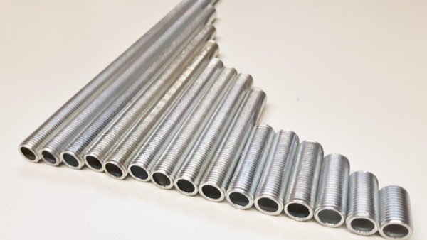 DQP M10 X 500mm Allthread Hollow Threaded Tube – Electrical Lamp Socket Rod