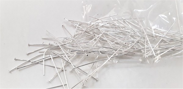 100 X CHANDELIER PINS IN BRIGHT SILVER NICKEL COLOUR 26mm