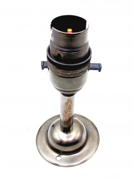 Switched Pedestal Lamp Holder B22 65mm Base Dark Bronze Finish 