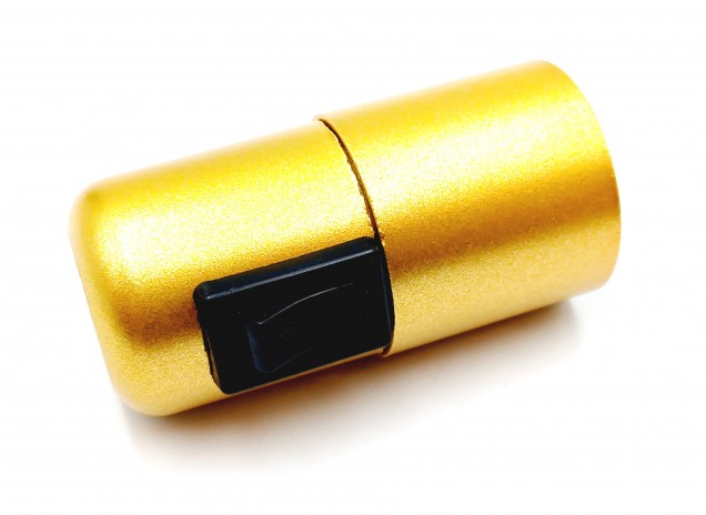 Bakelite switched lamp holder ES E27 Plain skirt gold 10MM base thread 
