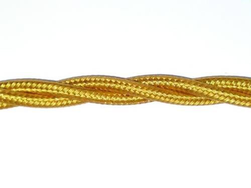 3 Core gold 0.50mm Braided and twisted Silk period Flex Electrical Cable