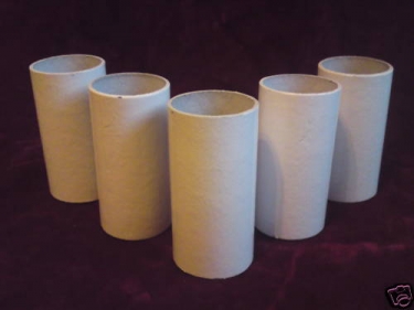 Candle Tube Card White 80mm x 32mm
