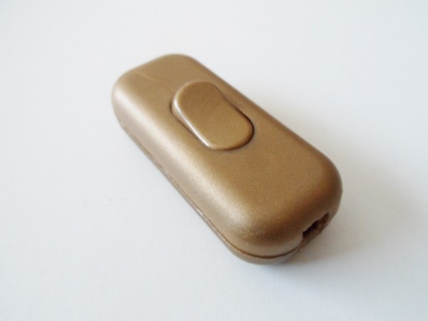 Inline Torpedo lamp switch light switch 2 or 3 core GOLD