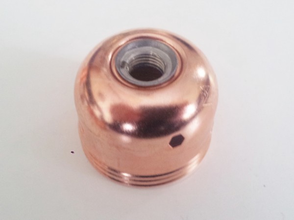 E27 Copper Lamp Holder 3 Part Plus Shade Rings 