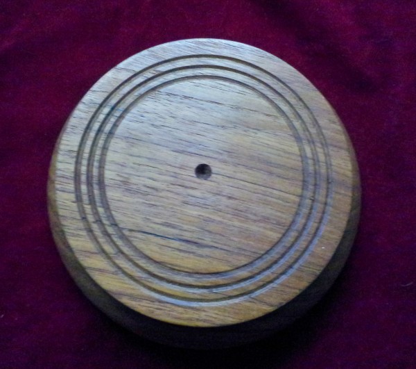 Round hardwood pattress manufactured from Teak width 160mm