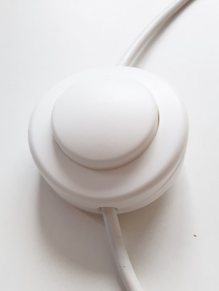 inline floor lamp switch 2 or 3 core in WHITE
