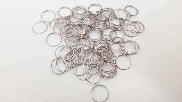 100 x CHROME chandelier rings for joining crystal 11mm width