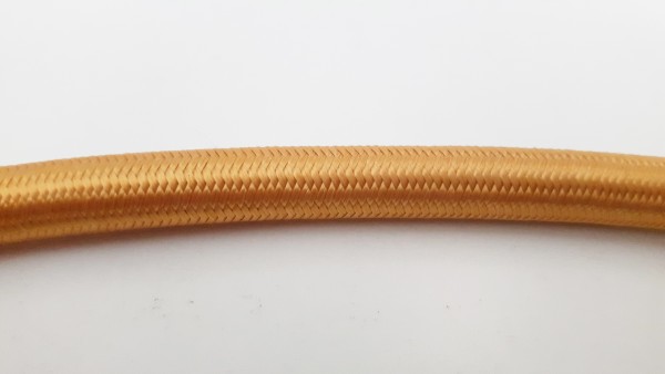 3 CORE ROUND OVERBRAID BRIGHT GOLD ELECTRIC CABLE .50MM