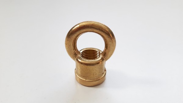 chandelier hook closed brass loop 10mm thread 22mm dia