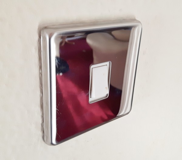 Light Switch Cover Plate Conversion in Victorian chrome Single