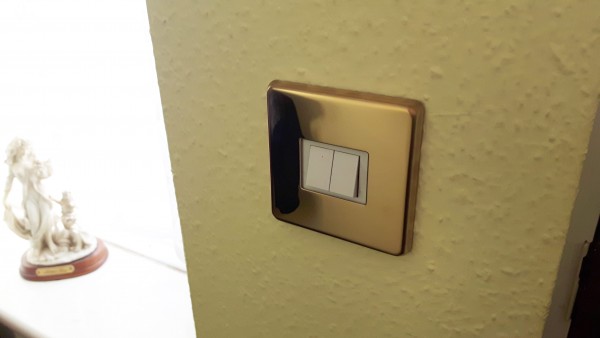 Light Switch Cover Plate Conversion In Victorian brass Single