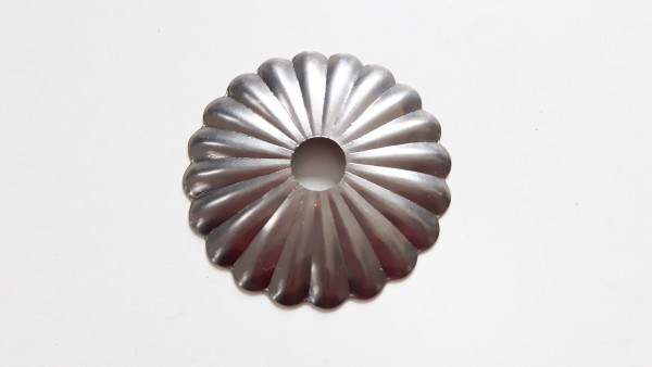 Raw steel Decorative Rosette flower cap -cover 54mm Diameter x 10mm Hole 