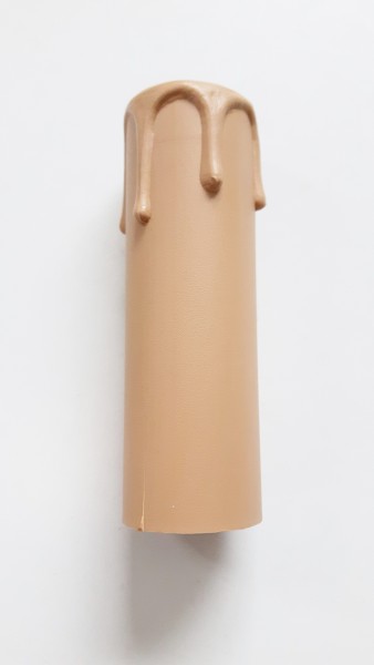 drip plastic candle tubes in brown 90mm height x 27mm internal diameter.