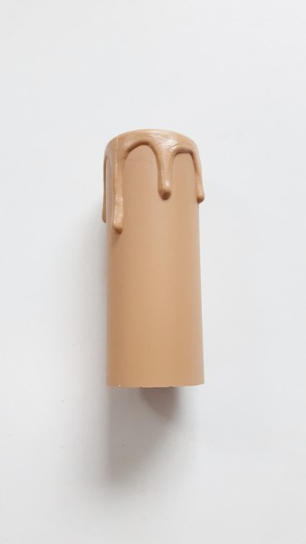 Candle Tube 65mm  x 24mm Drip Plastic Warm Caramel