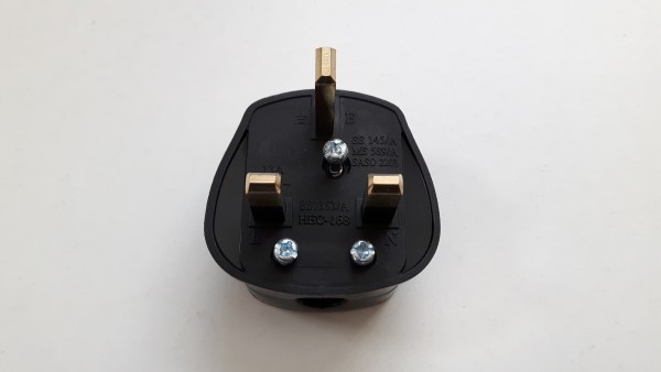 3 Pin Plug fitted with 3 Amp Fuse Pack of 2 Black or White Finish