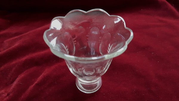Vintage Cut Glass bohemian Candle Cup
