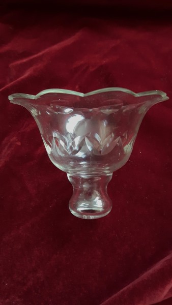 Vintage cut glass candle cup