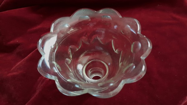 Vintage cut glass candle cup