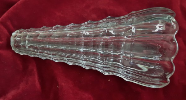 Vintage glass chandelier stem cone