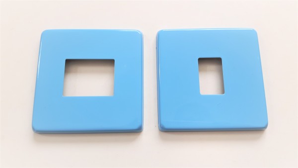 Light Switch Cover Plate Conversion In sky blue double or single switch