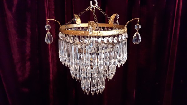 Three Tier Chandelier Icicle Lamp Shade SOLD