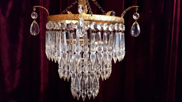 Three Tier Chandelier Icicle Lamp Shade SOLD