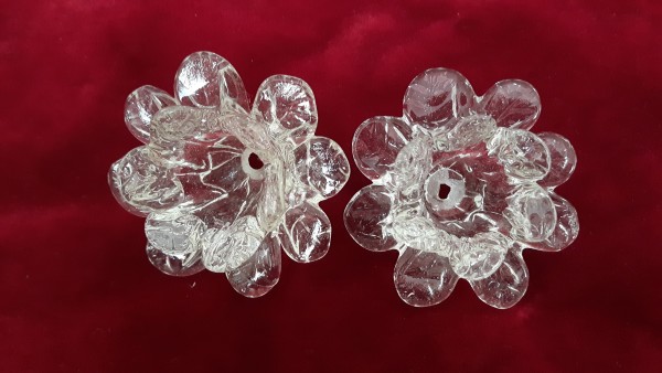 Hand blown glass flowers large open