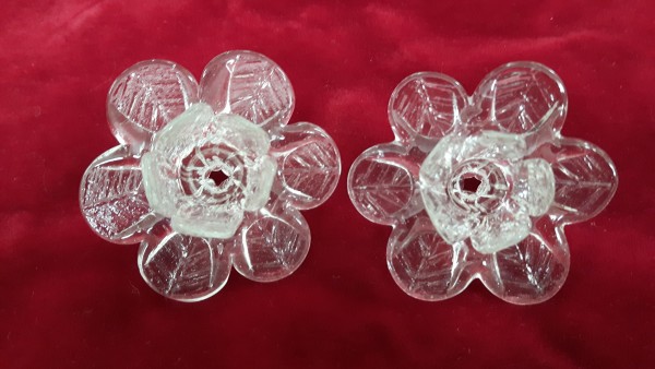 Hand blown glass flowers small closed
