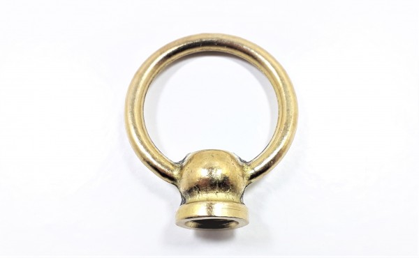 chandelier hook closed brass loop 10mm thread 42mm dia