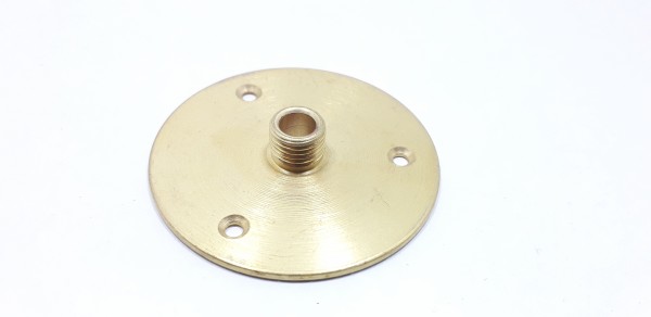 Raw Solid Brass Mounting Plate for Lampholders 10mm thread 50mm wide
