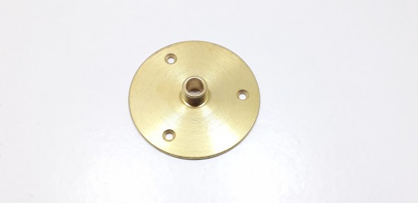 Raw Solid Brass Mounting Plate for Lampholders 10mm thread 50mm wide