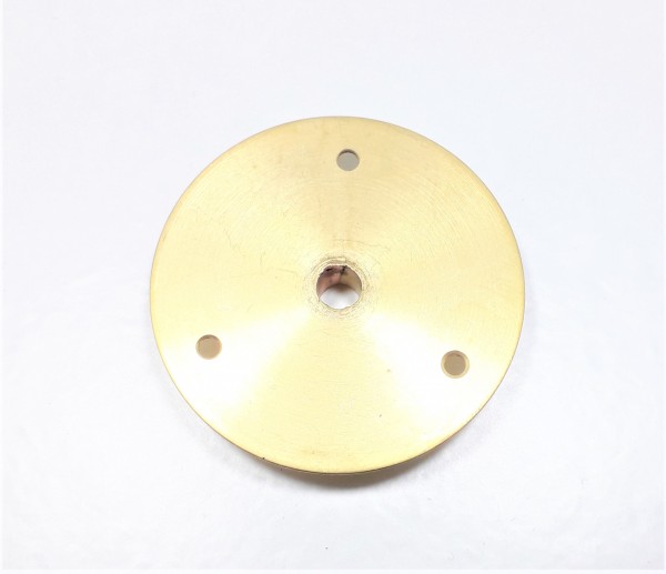 Raw Solid Brass Mounting Plate for Lampholders 10mm thread 50mm wide