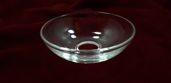 Vintage glass chandelier candle drip tray, wax catcher