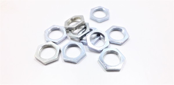 M13 hexagon nuts 13mm thread zinc plated steel x 10