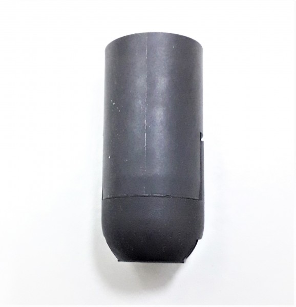 E14 bulb-lamp holder 2 part plain skirt black plastic