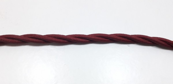 Burgundy Braided Electric Cable 0.50mm