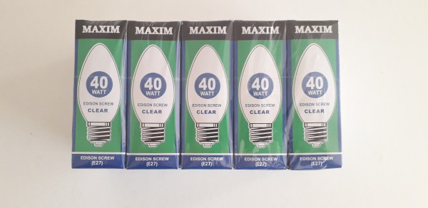 Maxim ES E27  Clear light bulb 40 Watt