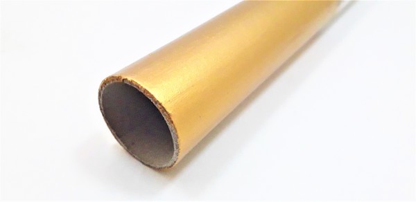 Gold gilded candle tubes in Card various heights 24mm width