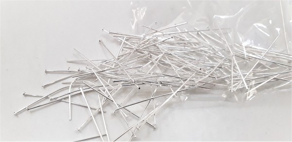 100 X CHANDELIER PINS IN BRIGHT SILVER NICKEL COLOUR 18mm