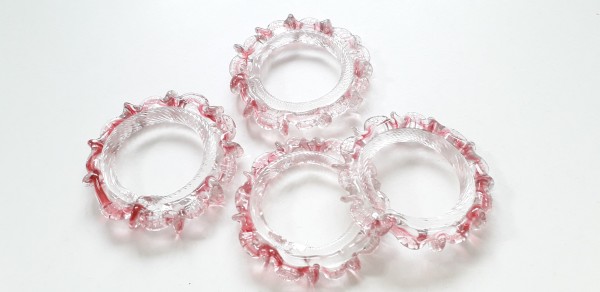 Red Murano Chandelier Glass Rings