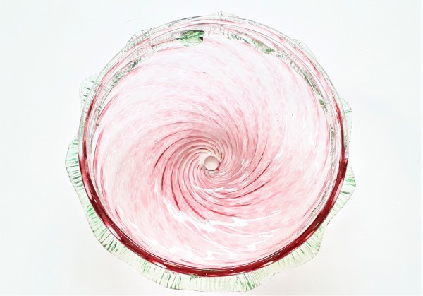 Pink and Green Murano Chandelier Bottom Bowl