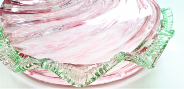 Pink and Green Murano Chandelier Bottom Bowl