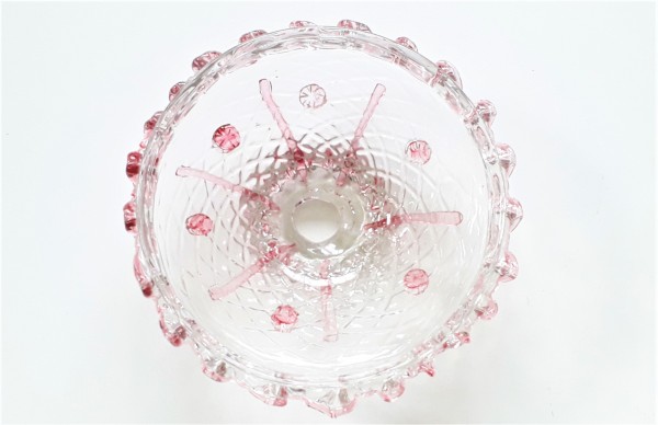 Pink and Clear Murano Chandelier Bottom Bowl SOLD