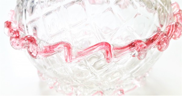 Pink and Clear Murano Chandelier Stem Break
