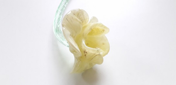 Murano Chandelier Flowers - Yellow Flower Green Stem