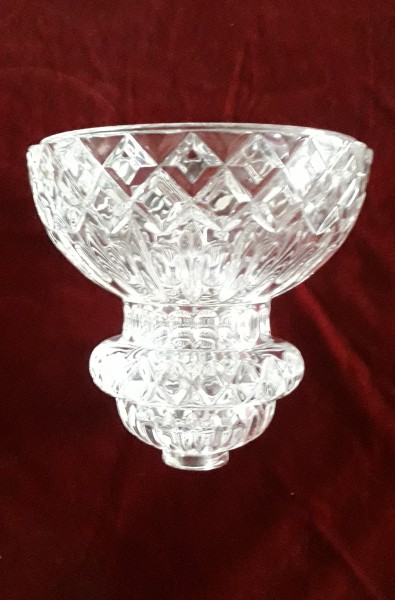 Large crystal chandelier bowl pressed