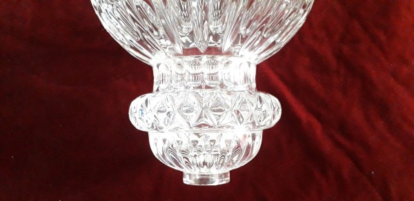 Large crystal chandelier bowl pressed