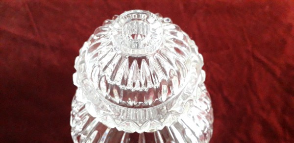 Large crystal chandelier bowl pressed