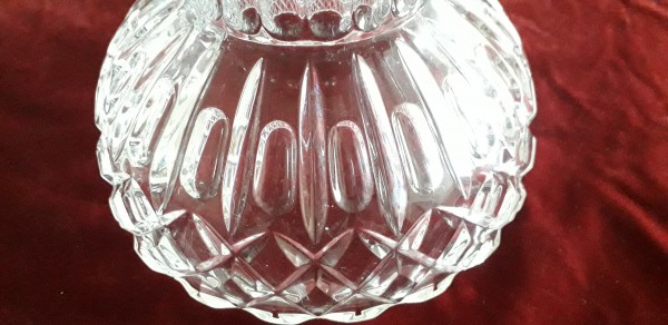 Large crystal chandelier bowl pressed