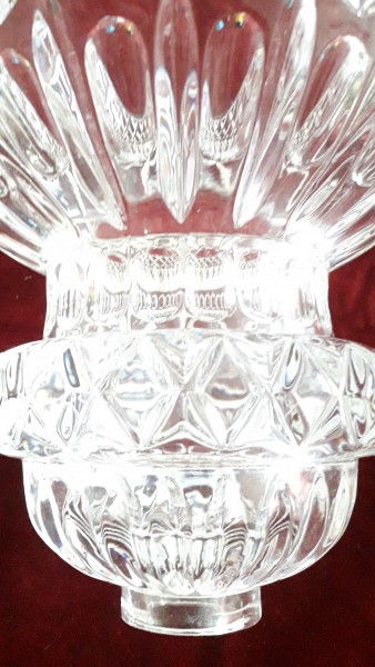 Large crystal chandelier bowl pressed